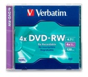Dvd Rw Regrabable 4x 4.7gb Caja Slim 120min Verbatim