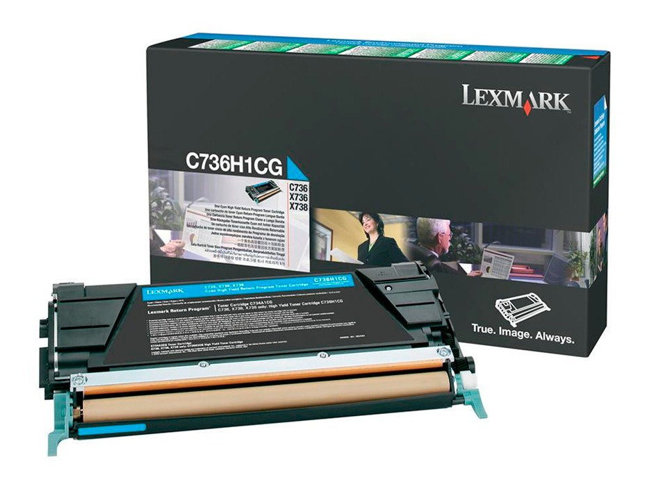 Toner Lexmark  C736 X736 X738 Cian C736h1CG Original