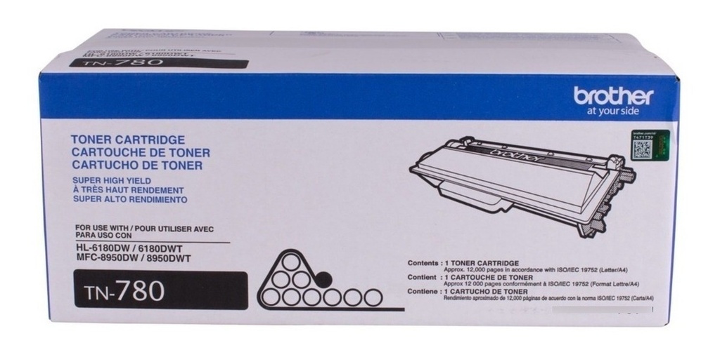 Toner Brother TN-780 Negro Original HL6180 HL-6180DW MFC-8950DWT HL-6180DWT MFC-8950DW