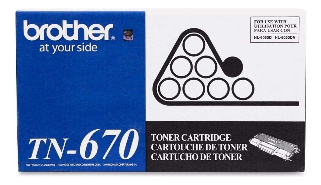 Toner Brother TN-670 Negro Original HL-6050D - HL-6050DN - HL-6050DW
