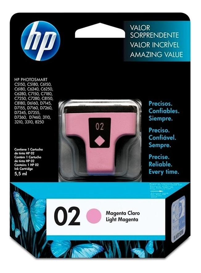 Cartucho Hp 02 Magenta Claro C8775WL