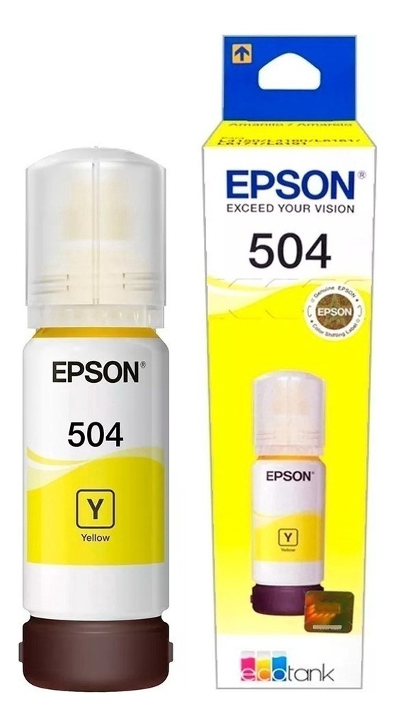 Tinta Epson 504 Amarillo T504 Original