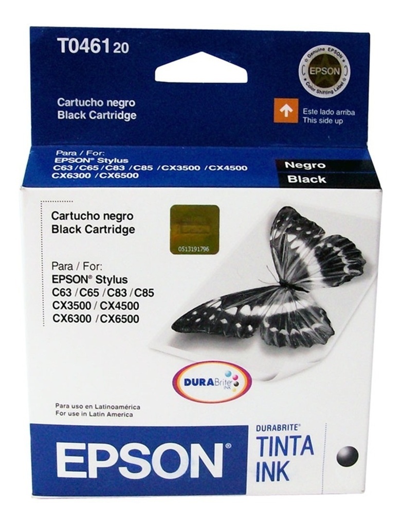 Cartucho Epson T0461 Negro Original