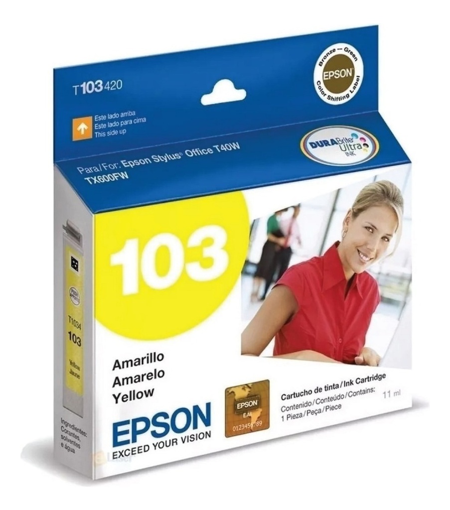 Cartucho Epson 103 Amarillo Original