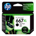 Cartucho Hp 667XL Negro Original 3YM81AL