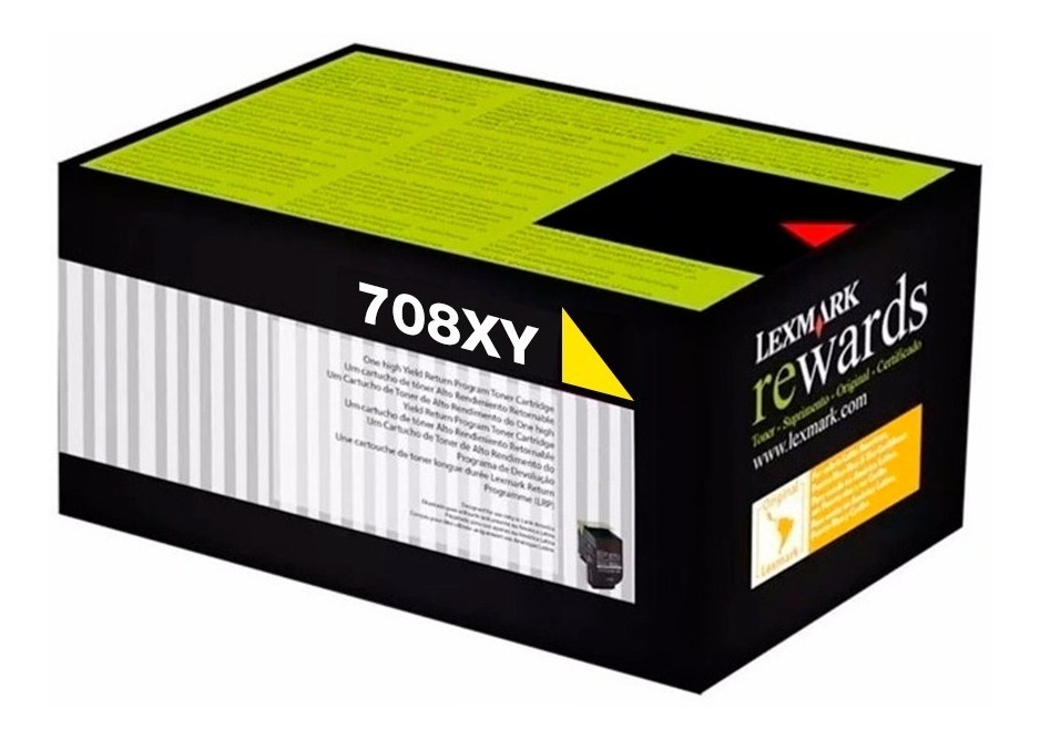 Toner Lexmark 708XY Amarillo 70C8XY0 Original