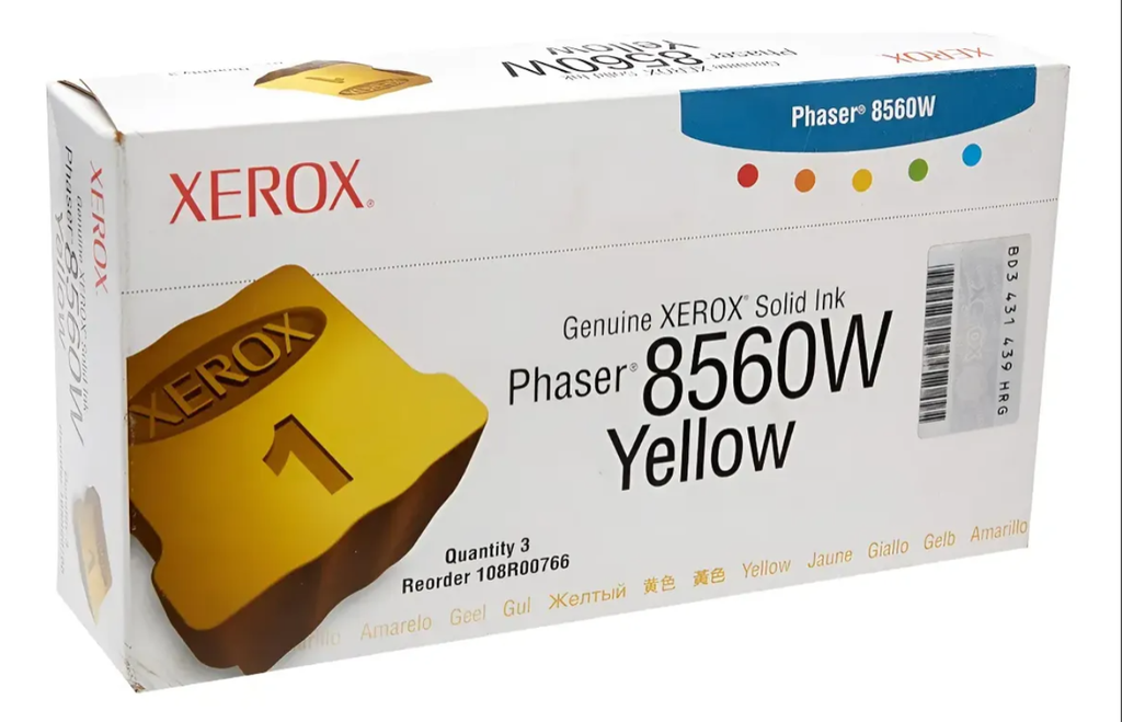 Tinta Solida Xerox 108R00766 Amarillo Original Tinta Sólida Amarillo - Xerox Phaser 8560 