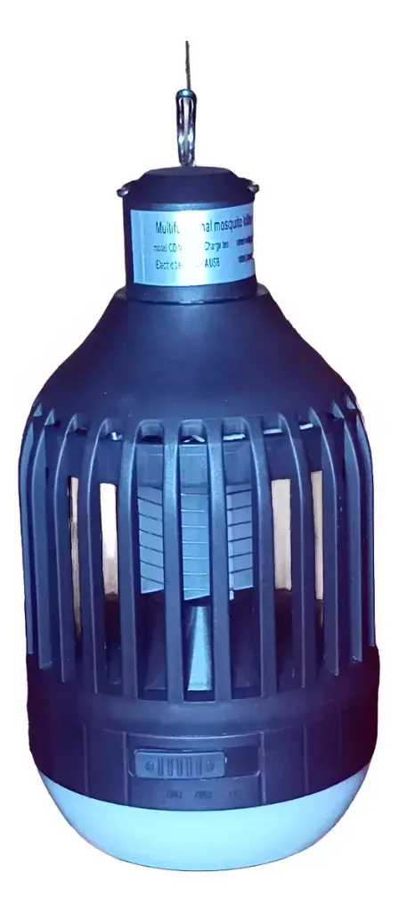 Luz Led OFF Mata Mosquito Campamento Recargable color negro