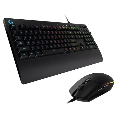 Combo Logitech Gamer Prodigy Rgb: Teclado G213 + Mouse G203 Negro