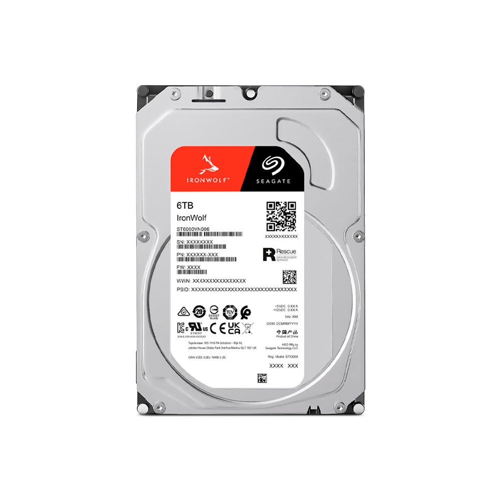 Disco Duro Interno Seagate Iron Wolf 3.5 6TB HDD st6000vn006 