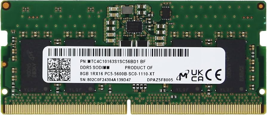 Memoria RAM Micron 8GB DDR5-5600 SODIMM OEM