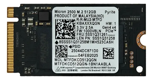 Disco Micron M2 512GB 2500 Corto OEM