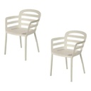 SILLA ESTILO LIBRE APILABLE PLÁSTICO MODELO, COLOR BEIGE
