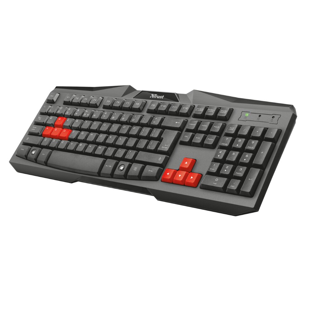Teclado Gamer Trust Ziva Qwerty Español España Color Negro Con Luz