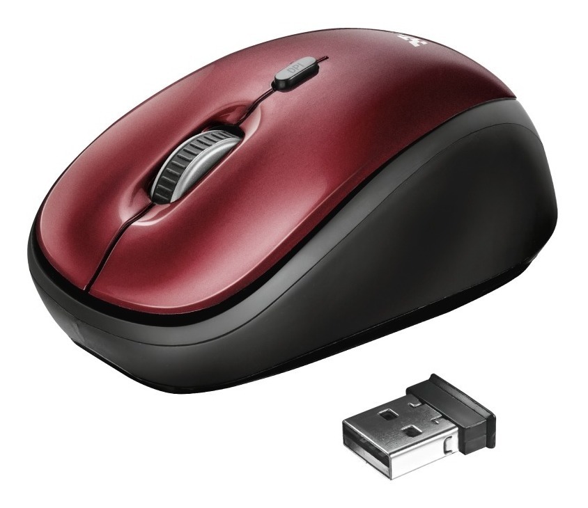 Mouse Trust Yvi Rojo Inalambrico