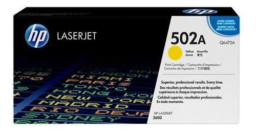 [829160703060] Toner Hp 502A Amarillo Q6472A Original