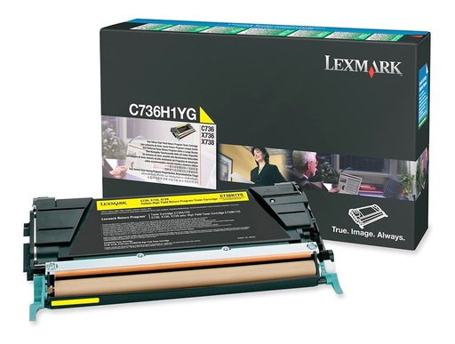 [734646148818] Toner Lexmark C736 X736 X738 Amarillo C736h1YG Original