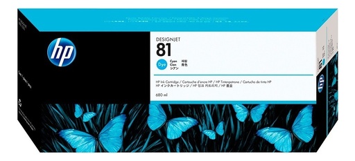 [025184252571] Cartucho Hp 81 Cian C4931A