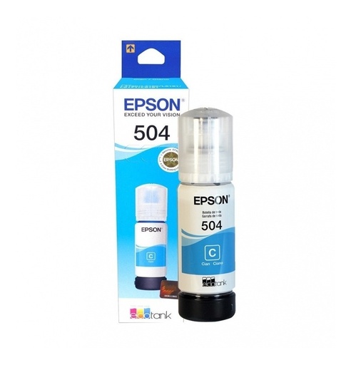 [010343938755] Tinta Epson 504 Cian T504 Original