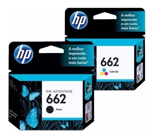 [COMBOHP662] Combo Cartucho Hp 662 Negro + Color Original