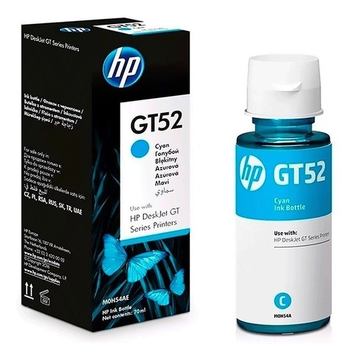 [190780132524] Tinta Hp Gt52 Cian Gt5810