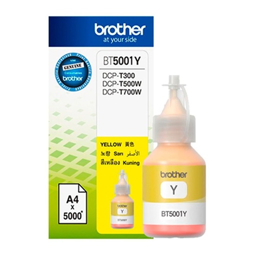 [012502641032] Tinta Brother BT5001Y Amarillo 5000 Paginas