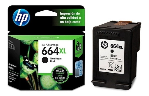 [889296597186] Cartucho Hp 664XL Negro F6V31AL Original