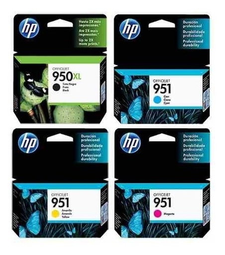 [combo950xl+951standar] Combo HP 950XL Negro + 951 Standar Colores Original