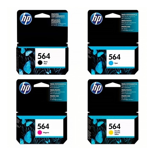 [COMBOHP564] Combo Cartuchos Hp 564 Negro + Colores