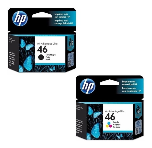 [comboHP46] Combo HP 46 Original Negro + Color