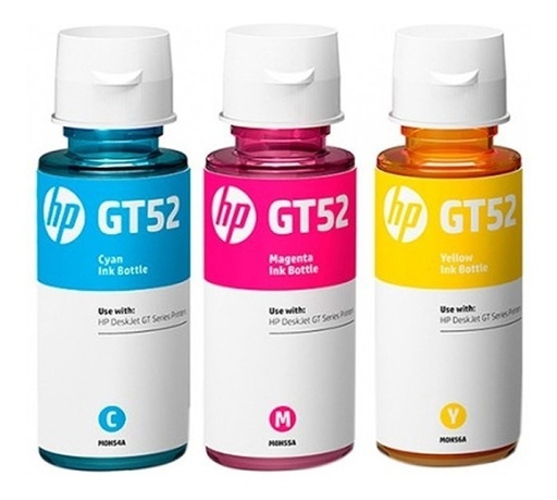 [COMBOHPGT52] Combo Tintas Hp GT52 Colores Original