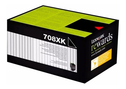 [734646437059] Toner Lexmark 708XK Negro 70C8XK0 Original