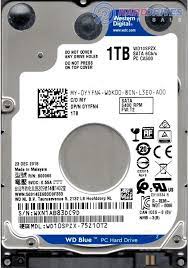 [0718037845319] Disco Hdd Western Digital Wd Blue Wd10spzx 1Tb Notebook Oem