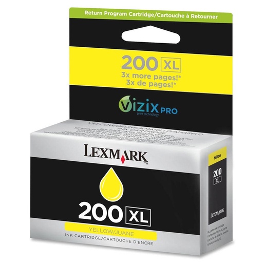 [734646213790] Cartucho Lexmark 200XL Amarillo Original