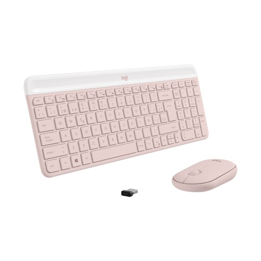 [097855182470] Kit Teclado y Mouse Logitech MK470 Slim Rosa