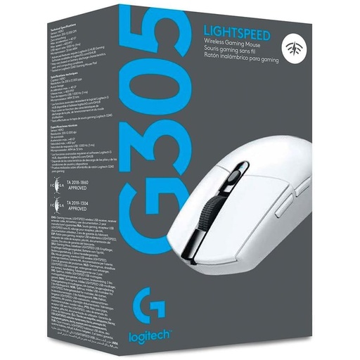 [097855137746] Mouse Logitech G305 Blanco Lightspeed Wireless Hero 12000 DPI