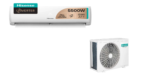 [7796962994572] Unidad interior y exterior Hisense Aire Acondicionado 5500W Split Inverter Energia A++ AS18UR4SXSCD00PX4N