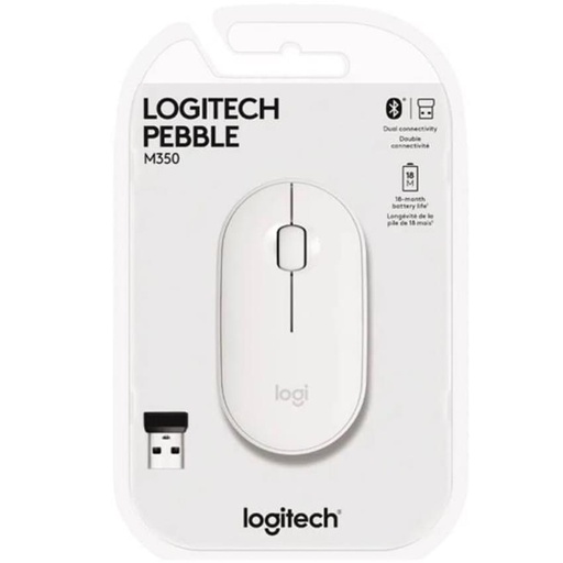 [097855185600] Mouse Logitech Wireless M350S Pebble 2 Blanco