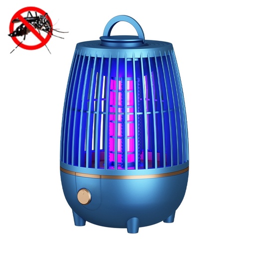 [7791234000007] Lampara Led Fotocatalizador OFF con carga USB Mata Mosquito color azul