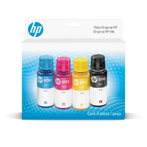 [197961509342] Combo Hp Tinta GT52/53 Negro y Colores 300ml 