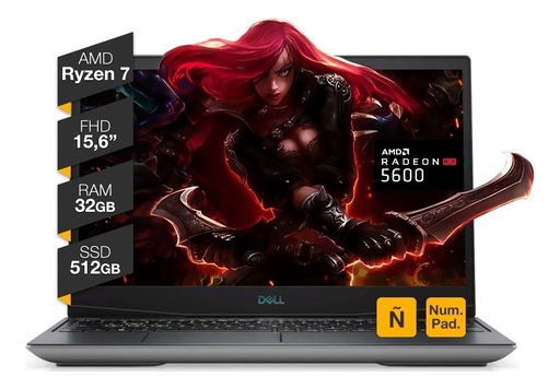 [884116376392/16] NOTEBOOK DELL INSPIRON G5 32gb RAM 512gb SSD AMD RYZEN 7 4800H 