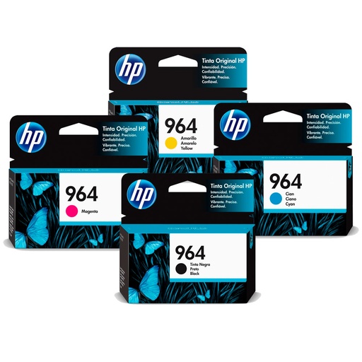 [COMBOHP964] Combo HP 964 Negro + Colores  