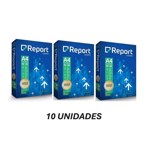 [7891191003740X10] Report Resma A4 Blanca 500 Hojas Premium Pack 10 Unidades