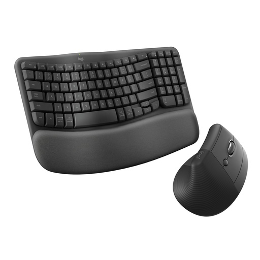 [COMBOWAVEKEYS-LIFT] Combo Teclado Logitech Wave Keys Ergo + Mouse Lift Ergo Negro