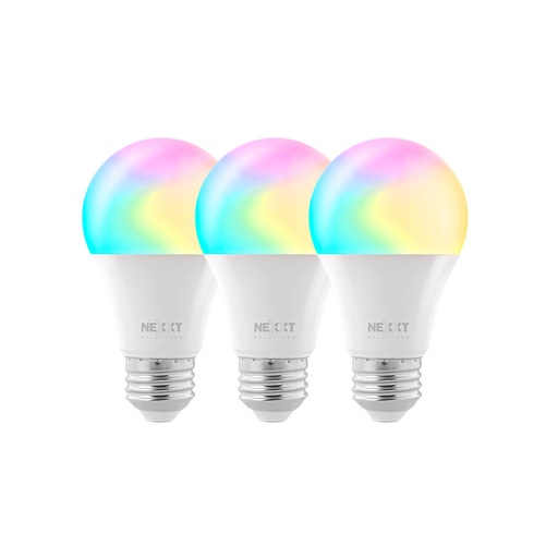 [798303058049x3] Pack x3u Lampara Led Smart Nexxt RGB 220 NHB-C120 Color Bulb