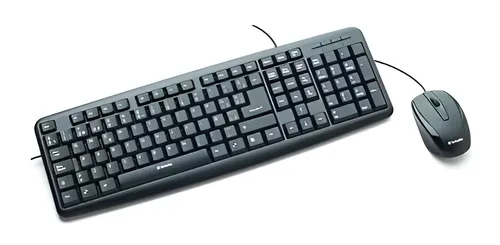 [023942981114] Combo Teclado y Mouse Verbatim Con Cable USB