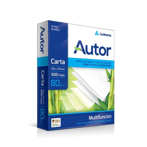 [7792540230858] Resma Ledesma Autor 80grs Carta 500 hojas