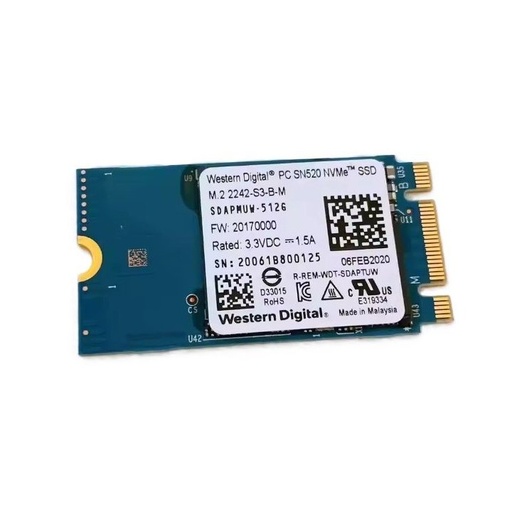 [WDM2256GBSN520] Disco Western Digital M2 NVMe 256GB SN520 OEM (2 Ranuras)
