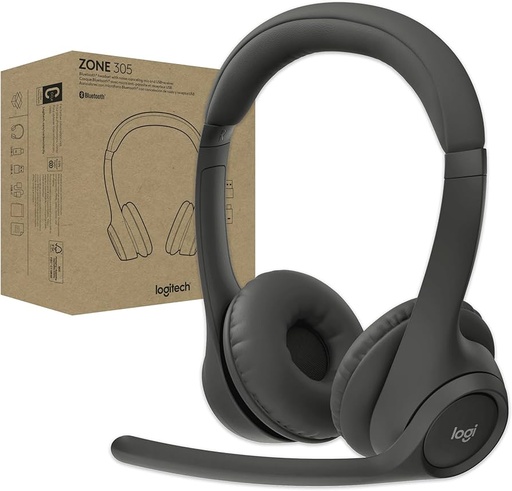 [097855196927] Headset Bluetooth Logitech Zone 305 Graphite 