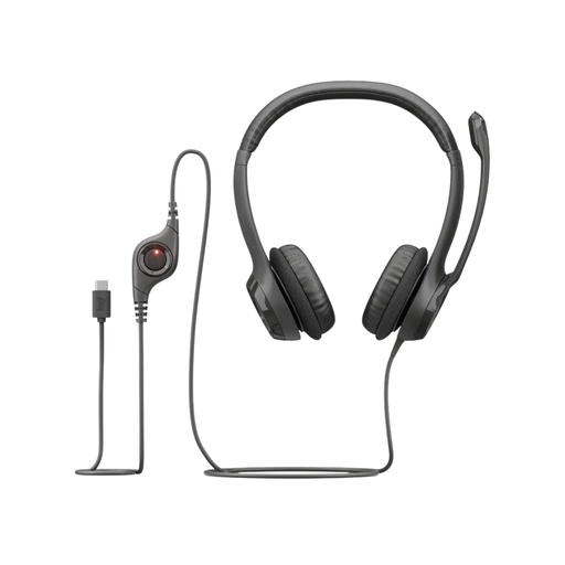 [097855205759] Auricular Logitech H390 Negro 981-001575 USB-C Con Microfono